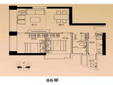 加福华尔登府邸_2室2厅1卫 建面86平米